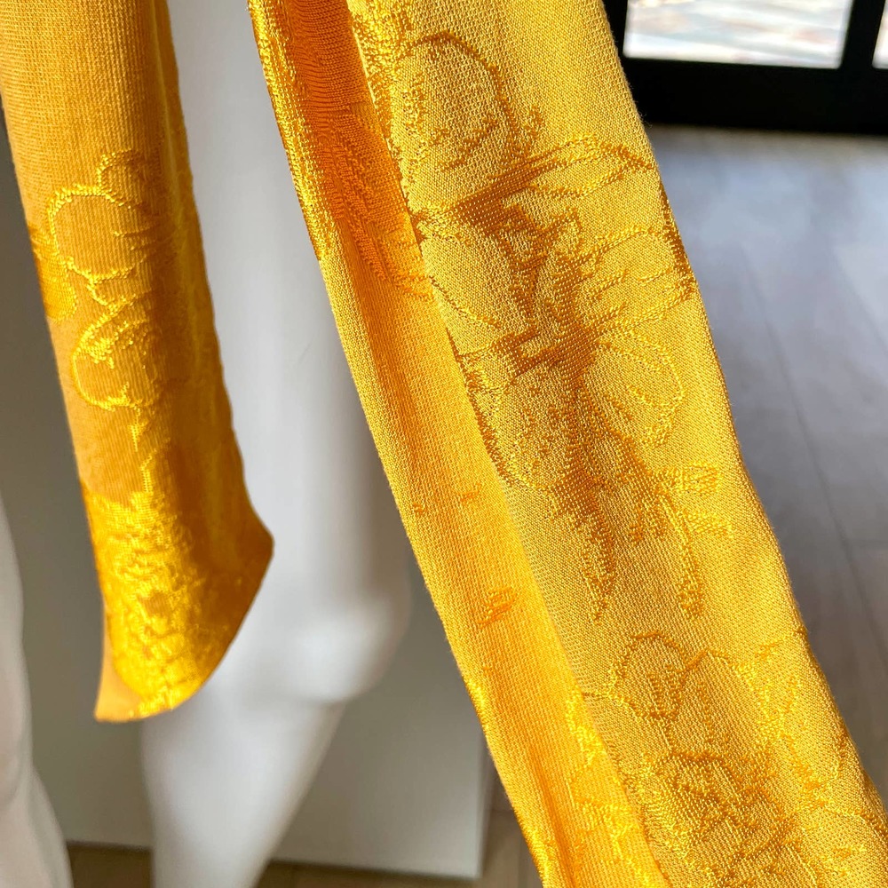 ZARA JACQUARD BODYSUIT GOLDEN YELLOW - Picture 8 of 11
